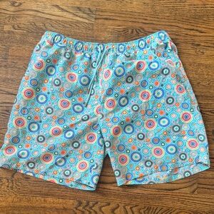 Peter Millar Multicolor Circle Pattern Swim Trunks